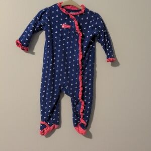 Carter's Blue and Pink Footed One Piece